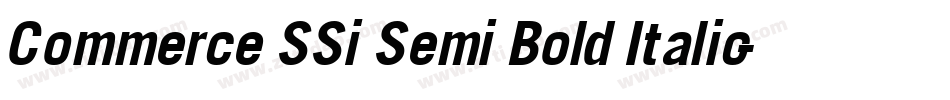 Commerce SSi Semi Bold Italic字体转换